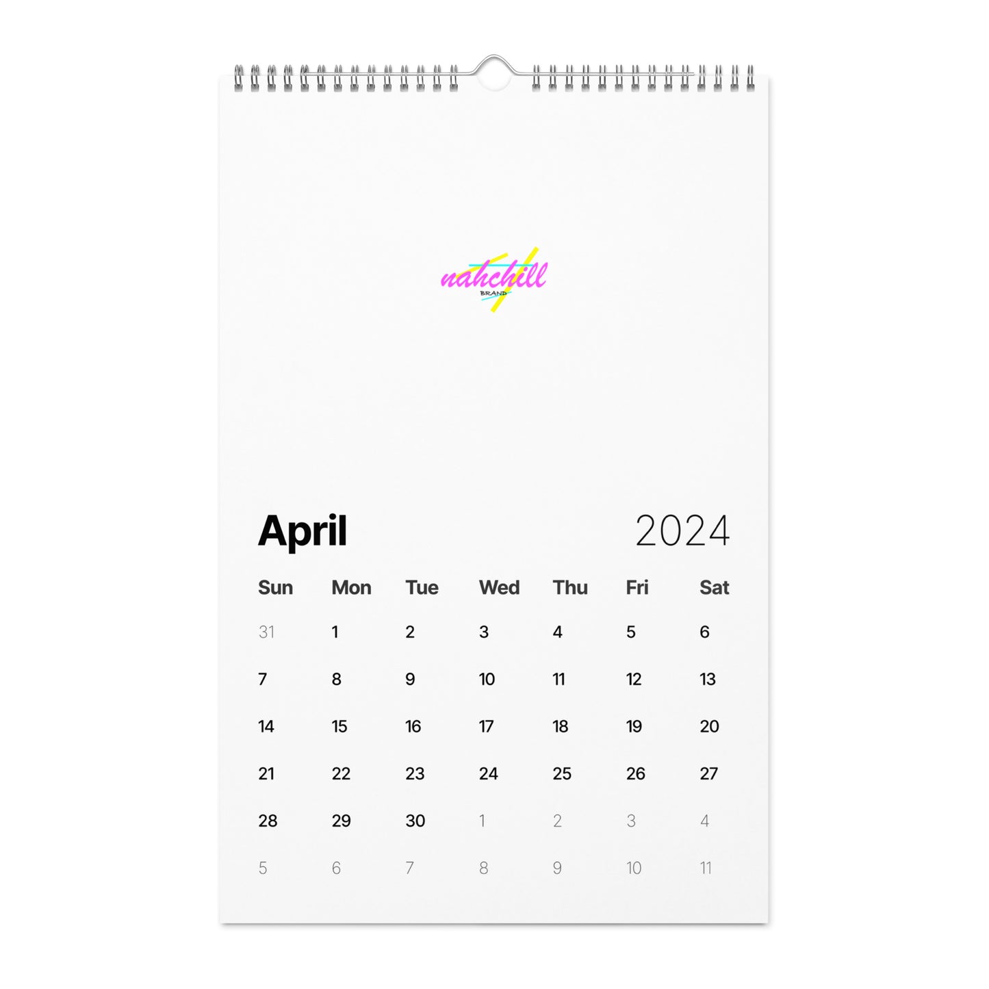 NahChill Brand Wall calendar (2024)