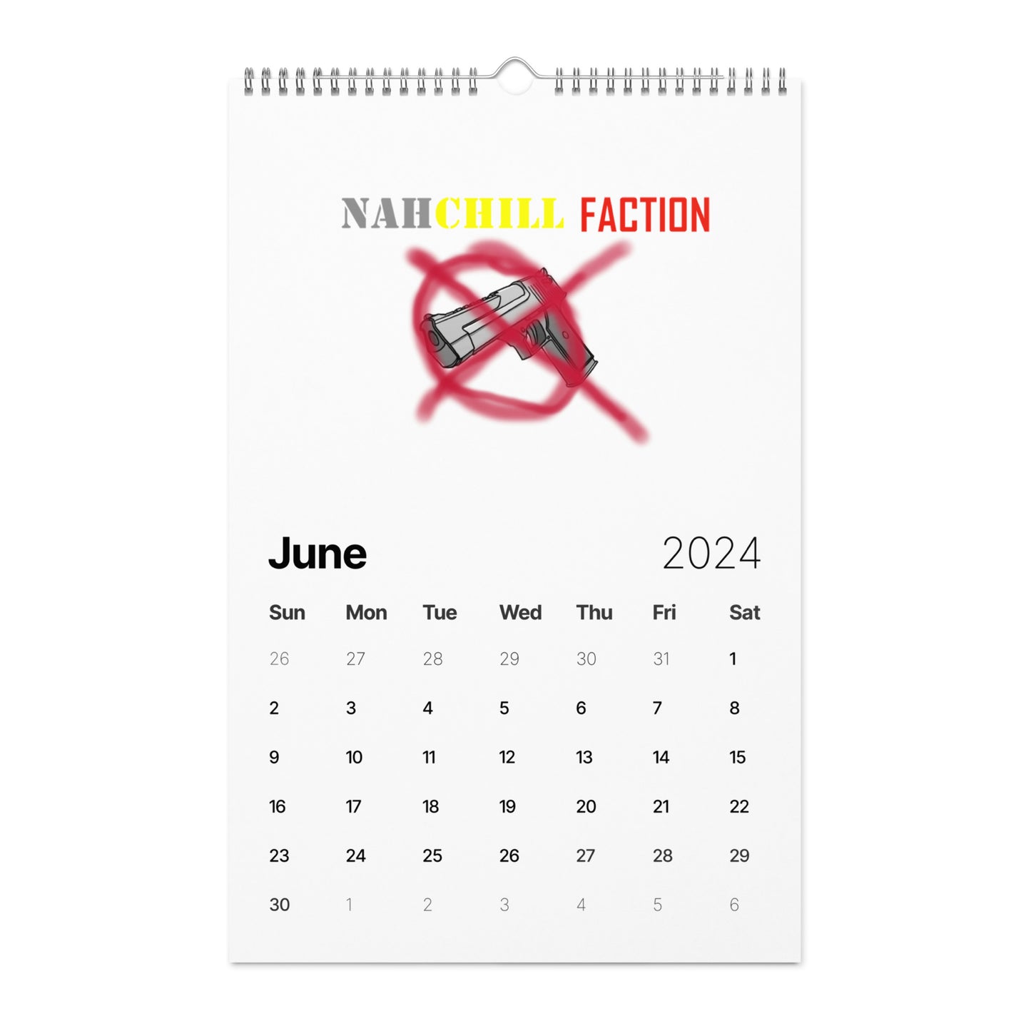 NahChill Brand Wall calendar (2024)